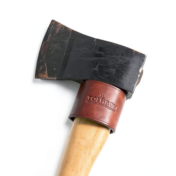 Axe Holster Leather Strap with Stud Closure by TOURBN Brown Belt Mount-7