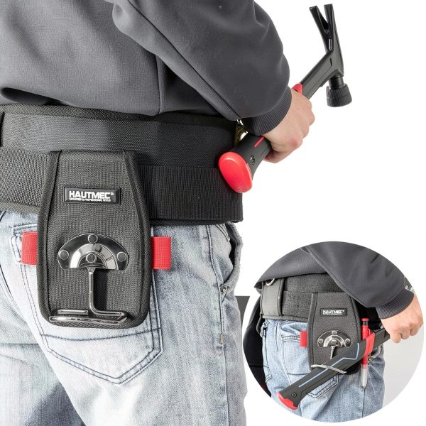 HAUTMEC Hammer Holder Tool Belt 1680D Swing Hook Pockets HT0412-6