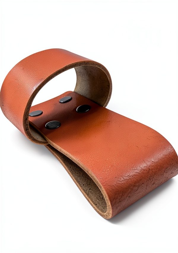 Hammer Holster by Sanseenia Leather Belt Loop – Brown Full‑Grain-2