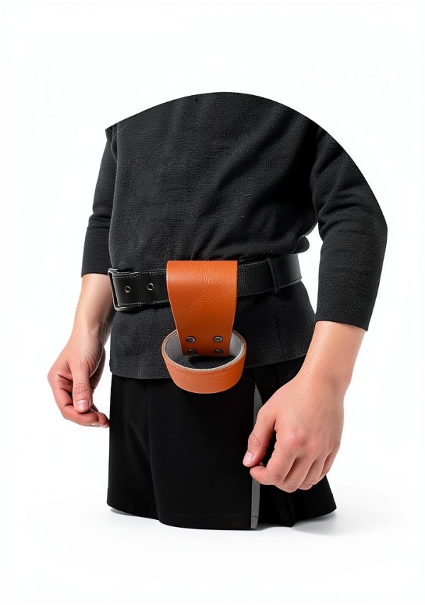 Hammer Holster by Sanseenia Leather Belt Loop – Brown Full‑Grain-5