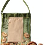 Mushroom Foraging Bag YREASEL Adjustable Shoulder Strap Foldable Green-0
