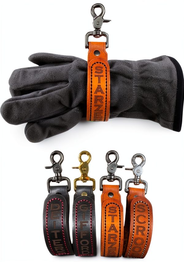 Personalized Leather Firefighter Glove Strap Holder RC Hammer Holster-0
