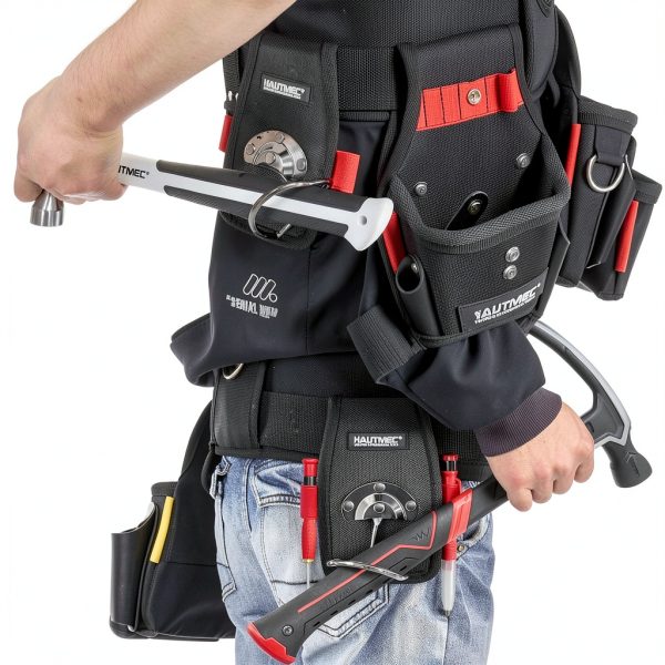 HAUTMEC Hammer Holder Tool Belt 1680D Swing Hook Pockets HT0412-3