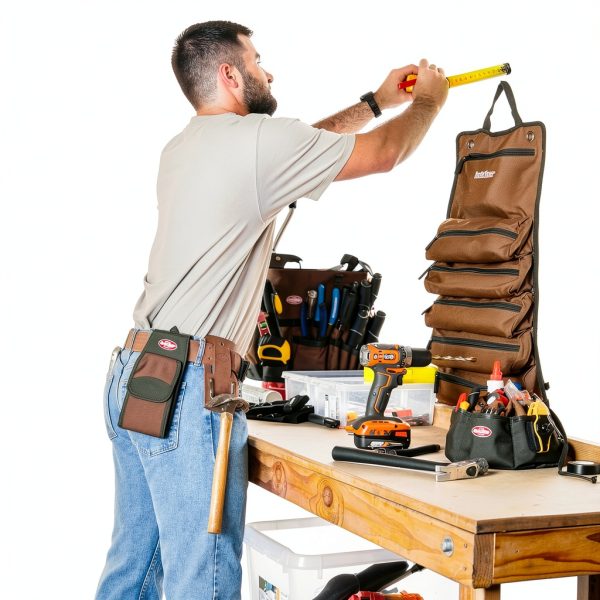 Bucket Boss Leather Hammer Holder Original Series 55128 Brown-10