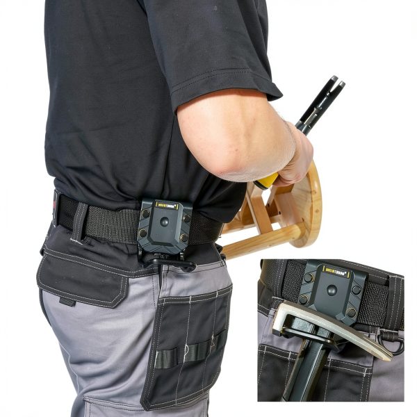 Hammer Holder by MELOTOUGH Black Iron Rivet Reinforced ABS Belt Loop-5