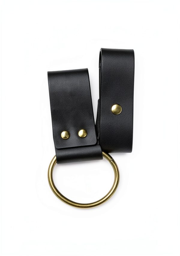 Hammer Holder Sadnyy 2pcs Leather Loop - Black, Fits 2" Wide Belts-3